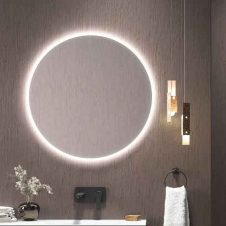 Кръгло огледало за баня с LED осветление SARDES KARAG – различни размери
