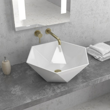 Умивалник за монтаж  върху плот 45 × 45 × 17 см LT 1140 KARAG