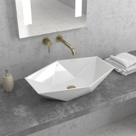 Умивалник за монтаж върху плот  57 × 37,5 × 12.5 см  LT 1138 KARAG